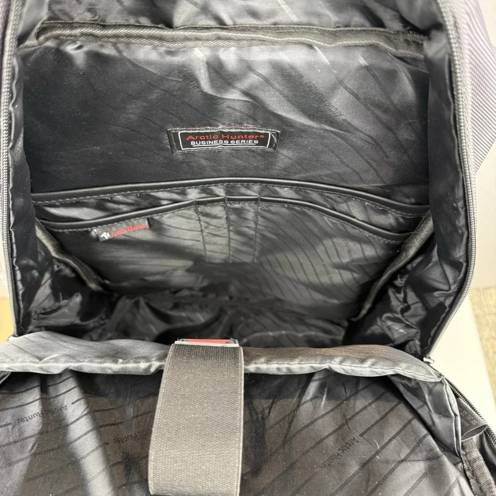 ARCTIC HUNTER Men Laptop Business Waterproof Backpack School Bag Black Gray
